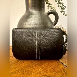 Coach Pebble Grain Leather Wristlet